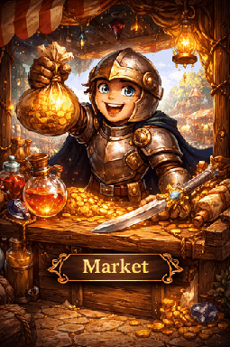 Market stall illustration